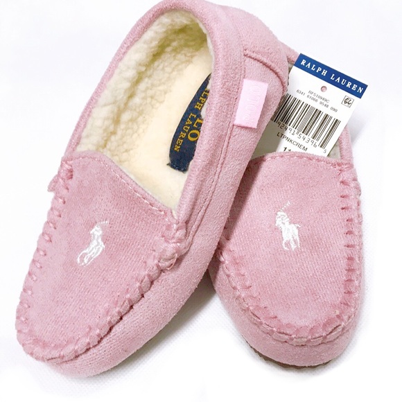 SOLD🛍 New! POLO Ralph Lauren Girls’ Pink Slippers - Picture 3 of 6